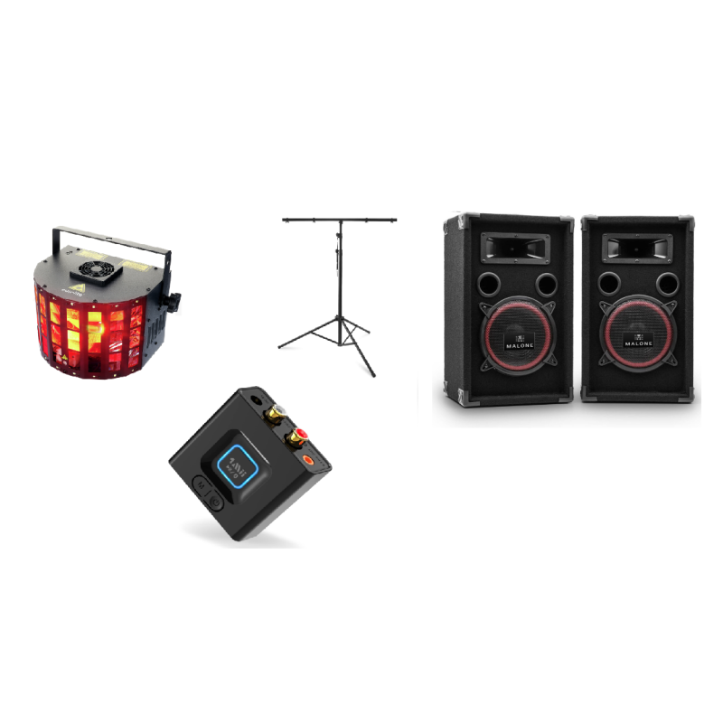 Pack Sono Mobile - Location Enceintes 400W Bluetooth et jeu de lumière
