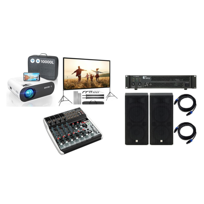 Pack Cinéma en Location - Sono, Vidéoprojecteur & Écran 100